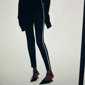 Zara black legging with rhinestone detail Size Medium